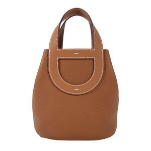 Hermes Womens 2024 Clemence & Swift In The Loop 18 Bucket Handbag Brown